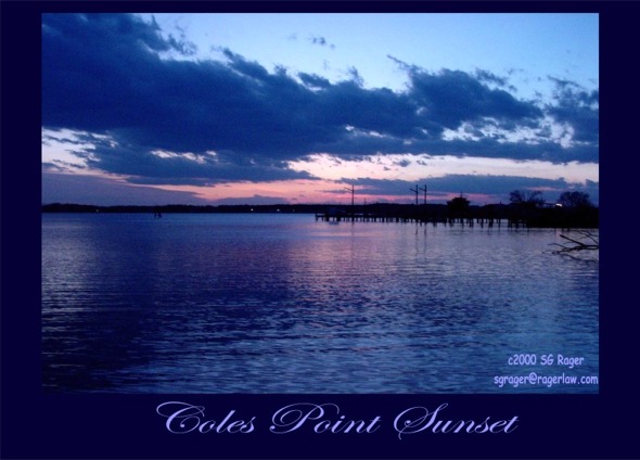 Deep Blue Sunset, Coles Point, VA