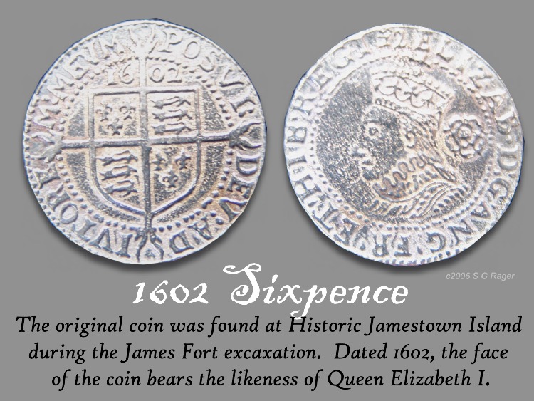 Jamestown - 1602 Sixpence