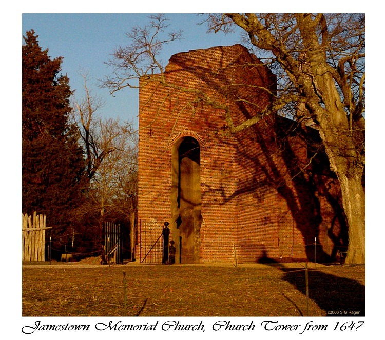 Jamestown - Memorial Church Tower in 1647