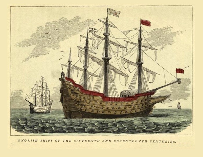English Ships of 16th and 17th Centuries