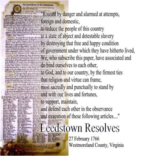 Leedstown Resolves signed 27 Feb 1766
